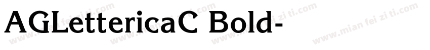 AGLettericaC Bold字体转换